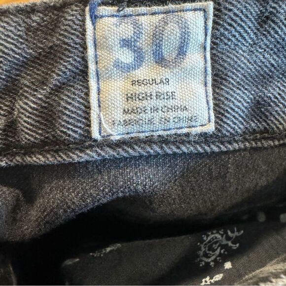 Revolve Free People We The Free Black High Rise Wide-Leg Jeans Size 30 - Picture 6 of 8